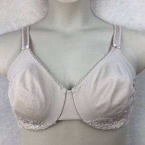 Olga 36DD Beige Luxury Lift Underwire Bra 35063 Lace Lined Store Return
